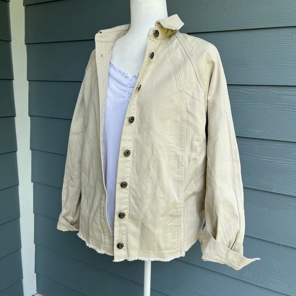 Nwt Downeast Cream Raglan Jacket M - Picture 5 of 8